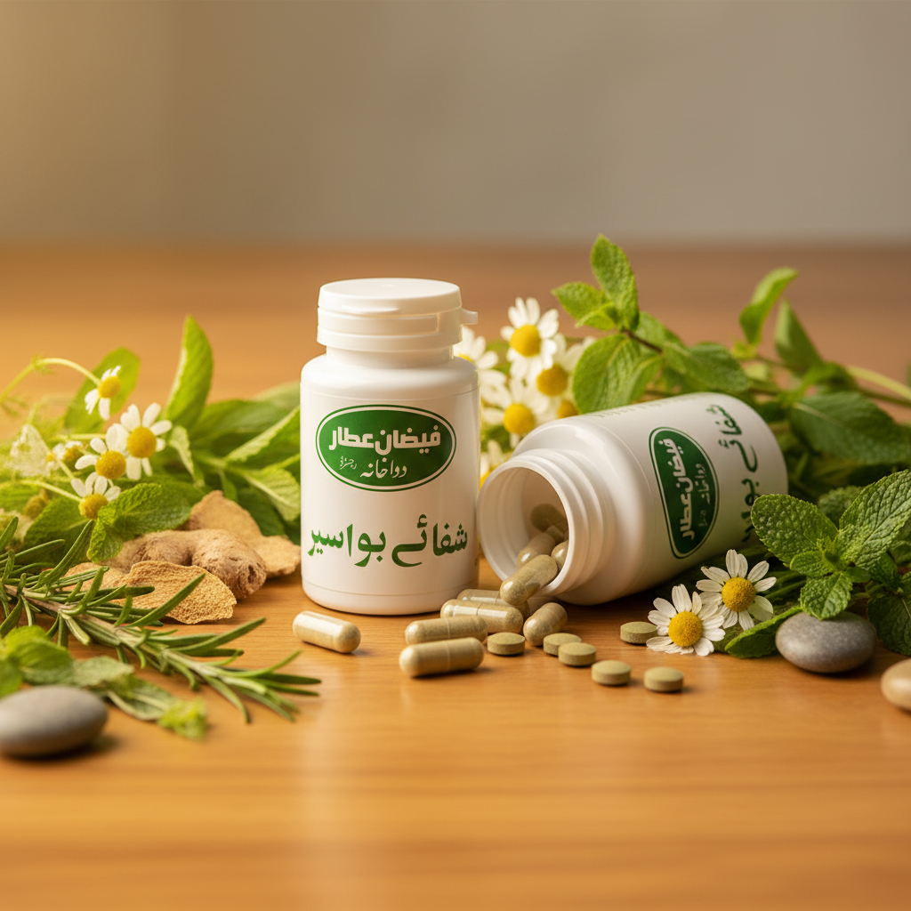 Shifa E Bawaseer with Capsules and Bottles